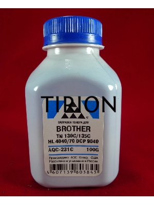 Тонер Brother TN 130C/135C HL 4040/50/70/DCP 9040 cyan (фл.100г.) AQC, фас.Россия