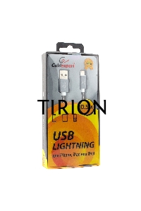 Кабель Cablexpert для Apple CC-G-APUSB02Gy-0.5M, AM/Lightning, серия Gold, длина 0.5м, титан, блистер