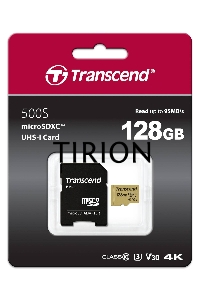 Флеш карта microSD 128GB Transcend microSDXC Ultimate UHS-I U3, V30, (SD адаптер), MLC