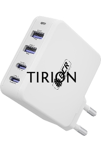 Сетевое зарядное устройство GCR 100W, 2 USB + 2 TypeC, GaN Tech Quick Charger, PD 3.0, белый