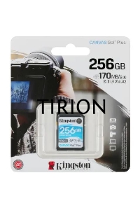 Карта памяти Kingston 256GB SDXC Canvas Go Plus 170R C10 UHS-I U3 V30 EAN: 740617301519