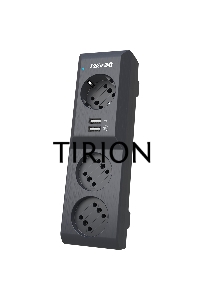 Сетевой фильтр Surge protector Pilot 3G 3xGP euro outlets, 10А/2.2кВа, 2xUSB, 3m, black