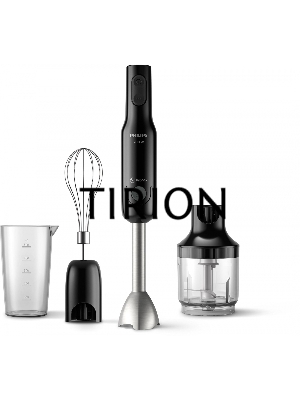 Блендер погружной Philips HR2543/90, 700Вт, 1 скорость, турбо режим, стакан для взбивания, венчик, измельчитель, цвет черный