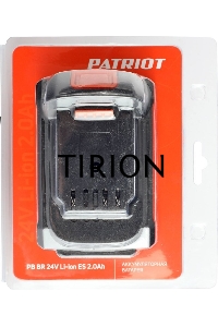 Батарея аккумуляторная Li-ion для шуруповертов PATRIOT серии The One, Модели: BR 241Li /h, Емкость аккумулятора: 2,0 Ач, Напряжение: 24В