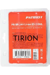 Батарея аккумуляторная Li-ion для шуруповертов PATRIOT серии The One, Модели: BR 241Li /h, Емкость аккумулятора: 2,0 Ач, Напряжение: 24В