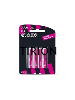 Элемент питания алкалиновый LR03 Super Alkaline BL-4 (уп.4шт) ФАZА 4895205000254