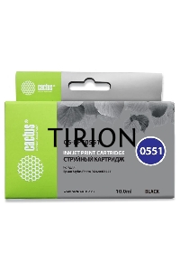Картридж струйный Cactus CS-EPT0551 черный (10 мл) для Epson Stylus RX520/Stylus Photo R240