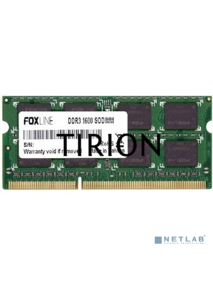 Оперативная память Foxline, DDR3, 8GB (1x8 GB), 1600 MHz, CL11, SO-DIMM