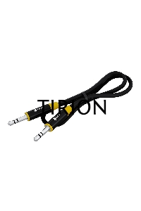 Кабель GCR 0.5m аудио jack 3.5mm/jack 3.5mm черный, AL case черный, желтая окантовка, M/M, GCR-54754