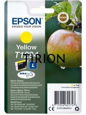 Картридж струйный Epson T1294 (C13T12944012/C13T12944011/C13T12944010) желтый, 7 мл., для SX420/425/525WD/B42WD/BX320FW