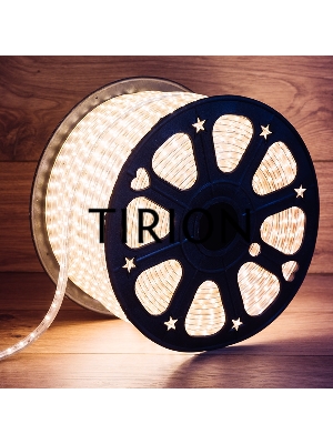 LED лента 220 В, 6.5x13 мм, IP67, SMD 5730, 60 LED/m, цвет свечения теплый белый, 100 м
