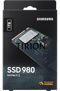 Накопитель SSD Samsung 980, 1000GB, PCIe 3.0 x4, M.2 2280, NVMe, R/W 3500/3000