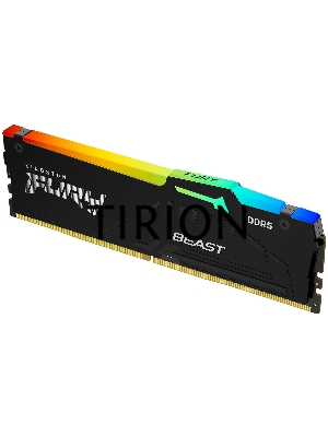 Оперативная память Kingston Fury Beast, DDR5, 8GB (1x8GB), 5600MHz, CL40, с радиатором, RGB, черный