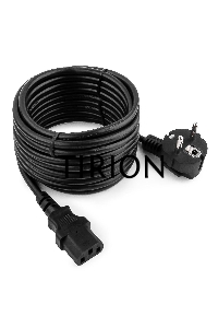 Кабель Gembird Power 250V 10A EUR, VDE Кабель питания сетевой, Евровилка, заземление, 5m (PC-186-VDE-5M)