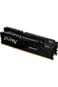 Оперативная память Kingston Fury Beast, DDR5, 32GB (2x16GB), 6000MHz, CL36, с радиатором, черный