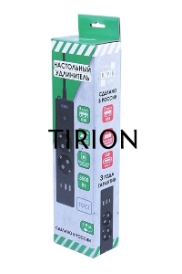 Бытовой удлинитель PowerCube, 2р с/з вык.,3USB, 3500 Вт, 16А, 1.9 м, 3*1,0 (черный) PC-5B-2M
