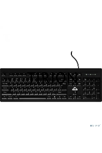 Клавиатура проводная БЕШТАУ КЛ104РУ 104 клавиши, USB, 1,8м,  Цвет русской/латинской раскладки (Белый/Белый) лазерная гравировка, черный МИНПРОМТОРГ (МПТ)