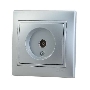 Розетка TV СП Мира оконечная метал. сер. Lezard 701-1010-130