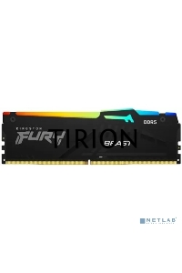 Оперативная память Kingston Fury Beast, DDR5, 8GB (1x8GB), 5600MHz, CL40, с радиатором, RGB, черный