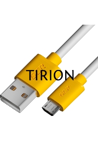Кабель Greenconnect GCR-53224 3.0m MicroUSB, белый, желтые коннекторы, быстрая зарядка, 28/24 AWG