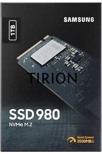 Накопитель SSD Samsung 980, 1000GB, PCIe 3.0 x4, M.2 2280, NVMe, R/W 3500/3000