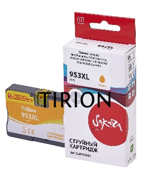 Струйный картридж Sakura F6U18AE (№953XL Yellow) для HP, желтый, 26 мл., 1600 к.