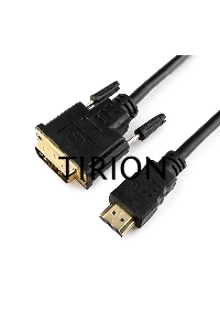 Кабель HDMI-DVI Cablexpert CC-HDMI-DVI-15, 19M/19M, single link, медь, позол.разъемы, экран, 4.5м, черный, пакет