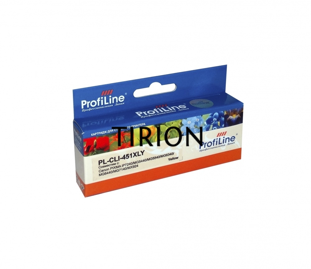 Картридж струйный PL-CLI-451Y для Canon PIXMA iP7240/MG5440/MG5540/MG6340/MG6440/MG7140/MX924 Yellow водн ProfiLine