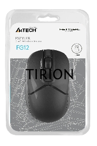Мышь беспроводная A4Tech Fstyler FG12 черный, 1200 dpi, радиоканал, USB, кнопки - 3