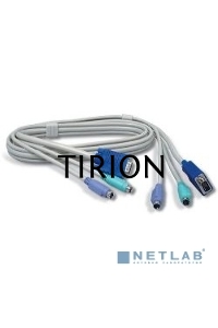 Кабель КВМ 1.8м Переключатель KVM TRENDNet TK-C06, папа-папа {клав.(PS/2),мышь (PS/2), DB15 п, 1.8 m}