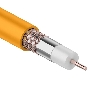 Кабель коаксиальный REXANT RG-6U+Cu нг(А)-HF, Cu/Al/Cu, 64%, 75 Ом, бухта 100 м, оранжевый