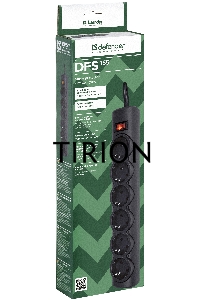 Сетевой фильтр Defender DFS 155 / 6 розеток / чёрный / 5.0 м