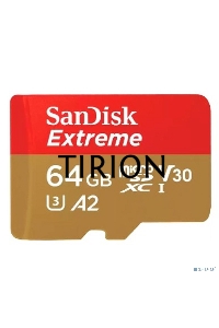 Флеш карта microSD 64GB SanDisk microSDXC Class 10 UHS-I A1 C10 V30 U3 Extreme 170MB/s