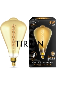 Лампа светодиодная Filament ST164 6W 890lm 2700К Е27 golden straight LED