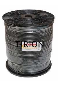 Кабель коаксиальный REXANT RG-6U+Cu, 75 Ом, Cu/Al/Cu, 64%, бухта 305 м, черный OUTDOOR