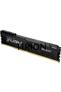 Оперативная память Kingston Fury Beast, DDR4, 16GB (1x16GB), 3600MHz, CL18, с радиатором, черный