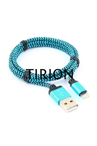 Кабель USB 2.0 Cablexpert CC-ApUSB2bl1m, AM/Lightning 8P, 1м, нейлоновая оплетка, алюминиевые разъемы, синий, пакет
