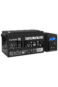 Комплект ИБП EX295986RUS + батарея 150Aч EX282990RUS 1шт (инвертор, синус, для котла) ExeGate SineTower SZ-600.LCD.AVR.1SH <600VA/360W, чистый синусоида, LCD дисплей, AVR, 1*Schuko, линейно-интерактивный, Black> + батарея ExeGate DT 12150 (12В, 150Ач) 1шт