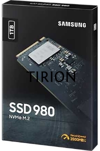 Накопитель SSD Samsung 980, 1000GB, PCIe 3.0 x4, M.2 2280, NVMe, R/W 3500/3000