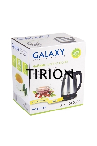 Чайник электрический Galaxy GL 0304, серый, металл, 2000 Вт, 1,8 л, съемный фильтр, шкала уровня воды
