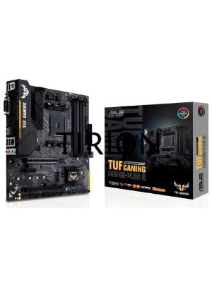Материнская плата ASUS TUF GAMING B450M-PLUS II, AM4, AMD B450, 4xDDR4, 6xSATA, 1xM.2, 1xPCI-E 3.0 x16, 1xPCI-E 2.0 x16, 1xPCI-E x1, 1xHDMI, 1xDVI-D, 1x 1Gb LAN, 2xUSB-A 3.2 Gen 1, 1xUSB-A 3.2 Gen 2, 2xUSB-A 2.0, 1xUSB-C 3.2 Gen 1, 3x3.5 мм, 7.1, Micro-AT