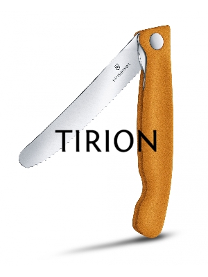 Нож кухонный Victorinox Swiss Classic (6.7836.F9B) стальной для овощей лезв.110мм серрейт. заточка оранжевый блистер