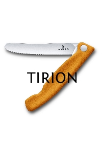 Нож кухонный Victorinox Swiss Classic (6.7836.F9B) стальной для овощей лезв.110мм серрейт. заточка оранжевый блистер