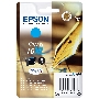Картридж EPSON 16XL (C13T16324012) голубой повышенной емкости (450 стр.) для WF-2010/WF-2510/WF-2540