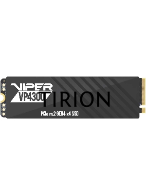 Накопитель SSD Patriot Viper VP4300, 1Tb, PCIe 4.0 x4, M.2 2280, NVMe, R/W 7400/5500, с радиатором