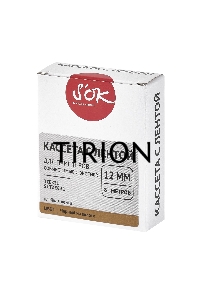 Кассета с лентой S'OK by Sakura Printing TZE831 для Brother,  черный на золотом, 12мм/8м , наклейка
