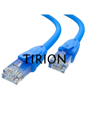 Патч-корд прямой 2.0m UTP кат.6, синий, 24 AWG, литой, ethernet high speed, RJ45, T568B