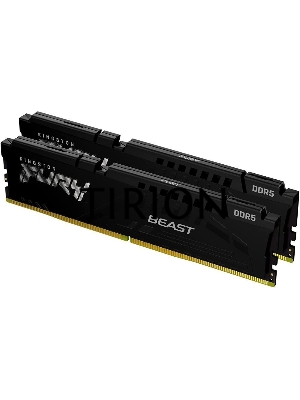Оперативная память Kingston Fury Beast, DDR5, 32GB (2x16GB), 5600MHz, CL40, с радиаторами, черный
