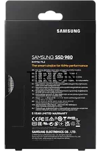 Накопитель SSD Samsung 980, 1000GB, PCIe 3.0 x4, M.2 2280, NVMe, R/W 3500/3000
