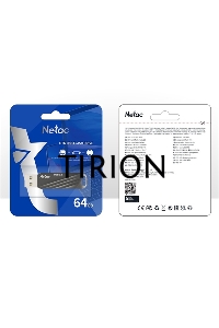 Флеш диск Netac US11 черный 64Gb USB Type-A + USB Type-C, metal/plastic case